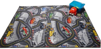 DUŻY DYWAN DZIECI DISNEY CARS ULICE AUTA 300x400