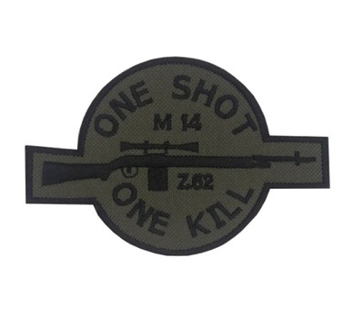 Naszywka One Shot One Kill 12x8 cm Haft