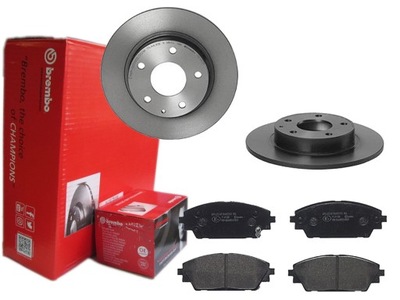 Тормозные диски тормозные колодки brembo задняя mazda 3 bm 265mm фото №1
