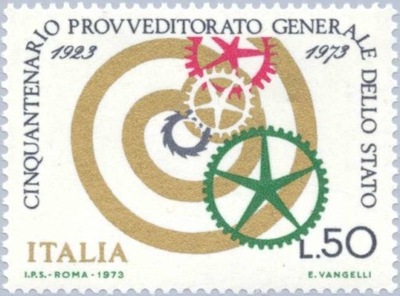 Włochy 1973 Znaczek Mi 1408 ** urząd obrachunkowy