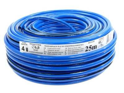 Pneumatické Kompresora Posilnené Hadice Fi 6 mm 25 m
