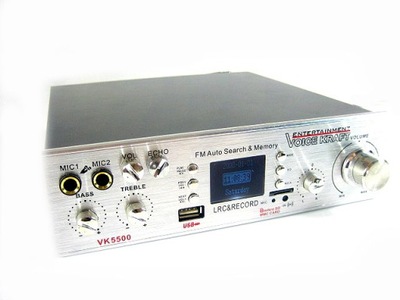 WZMACNIACZ AMPLITUNER STEREO USB SD MP3 12V 230V