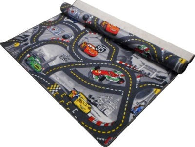 KOBEREC DISNEY AUTÁ, DRAHÉ AUTO, podlahy 200x250 farba