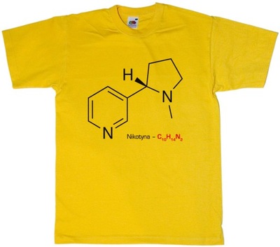 NIKOTYNA chemia wzór chemiczny - koszulka, t-shirt