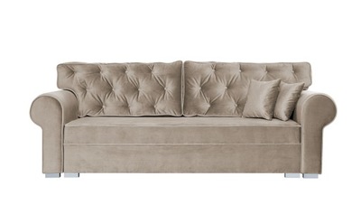 Kanapa Sofa rozkładana stylowa pikowana glamour