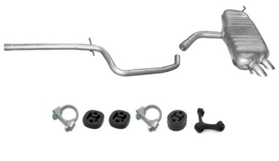 Skoda yeti 2.0 tdi 103kw od 2009r. труба средняя + гаситель конечный фото №1