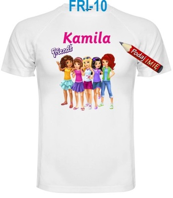 Koszulka Lego Friends imię dziecka 146 cm T-shirt