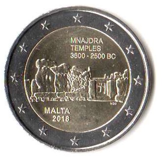 2 euro okol. Malta 2018 Mnajdra - monetfun