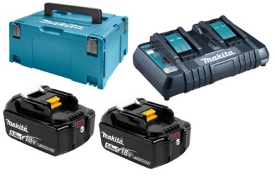 MAKITA DC18RD POWER SET 2 x BL1850 5.0 Ah batérie