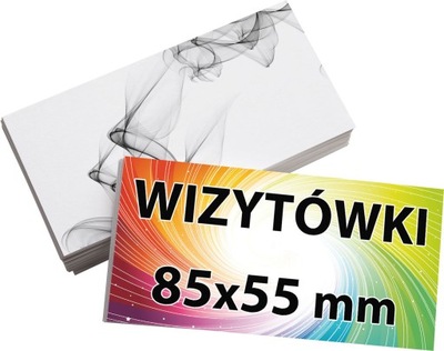 WIZYTÓWKI 250 SZT JEDNOSTRONNE DWUSTRONNE 85x55 mm