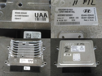 Kia ceed ii lift бортовой компьютер 95440-2daa0 95441-2daa0 фото №1