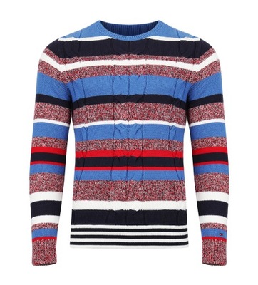 TOMMY HILFIGER SWETER HAMPTON C-NK MW0MW00741 L