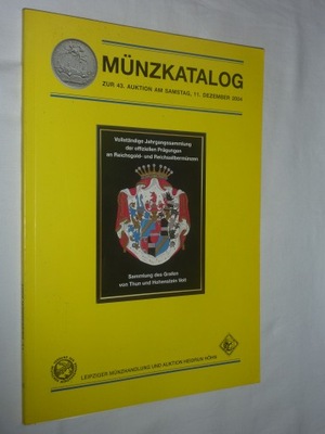 KATALOG AUKCYJNY 43,MUNZKATALOG AUKCJA 11,2004 rok