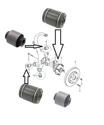 CASQUILLOS DE MUÑÓN PARTE TRASERA CHEVROLET EPICA EVANDA 03-07  