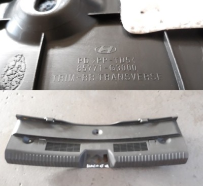 Hyundai elantra gt iv vi 2018 захист поперечина заднього фото №1