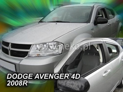 ОБТЕКАТЕЛИ СТЕКЛА DODGE AVENGER I 2008-...4D PRZÓD+TYŁ