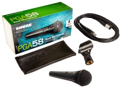 Mikrofon dynamiczny wokalowy Shure PGA58-XLR-E