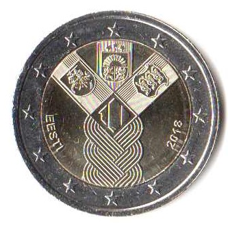 2 euro okol. Estonia 2018 Niepodległość - monetfun