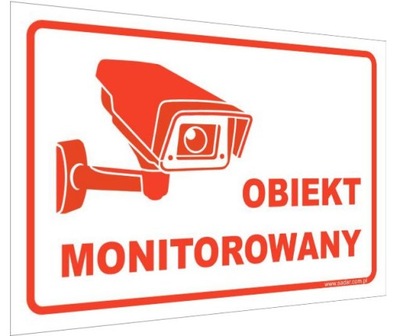 Tablica OBIEKT MONITOROWANY tabliczka