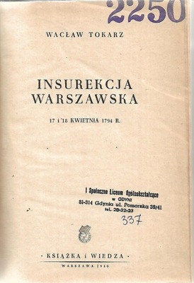 Tokarz - INSUREKCJA WARSZAWSKA 1794