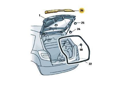 Спойлер накладка skoda fabia rs 2011-2015r фото №1