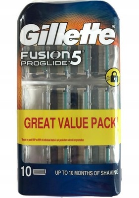 Gillette Fusion 5 Proglide nożyki 10-pak import UK