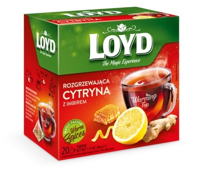 Herbata LOYD rozgrzewająca cytryna imbir miód