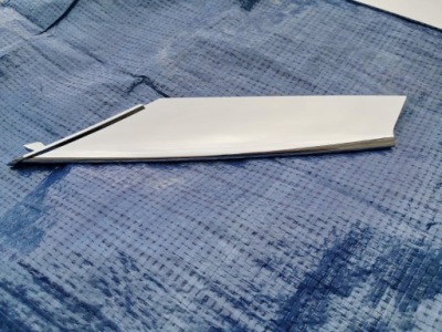 Tesla s lift молдинг хром лівий перед верхній фото №1