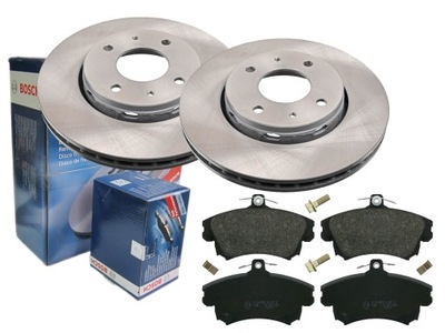 Тормозные диски + тормозные колодки bosch перед mitsubishi carisma фото №1