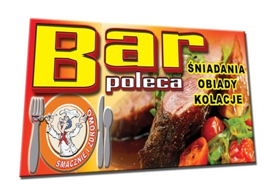 BANER 2x1 RESTAURACJA BAR PUB SZYLD stoły krzesła