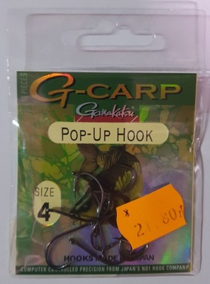 Haczyki Gamakatsu G-Carp Pop-Up nr 4 - czarny