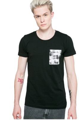 CALVIN KLEIN koszulka t-shirt czarna paski S
