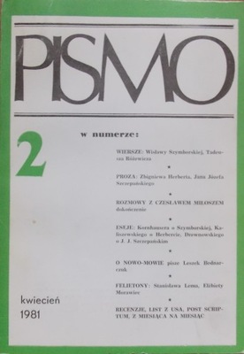 PISMO 2 Miesięcznik Kraków 1981