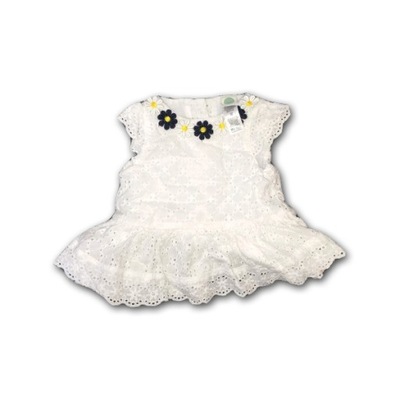 Biała letnia sukieneczka niemowlęca Little Me 68