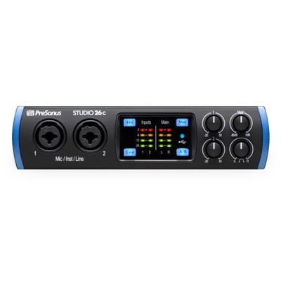 Interface audio USB-C PreSonus Studio 26c + program Studio One sklep Gram