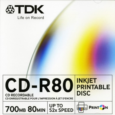 TDK CD-R Printable Gloss 1szt koperta CD