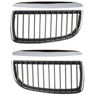 Решітка решітки радіатора решітка радіатора + накладки хром bmw 3 e90 e91 фото №1