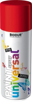 BIODUR Spray Lakier Farba CZERWONY SYGNAL. RAL3002
