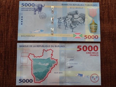 429.BURUNDI 5000 FRANKÓW UNC