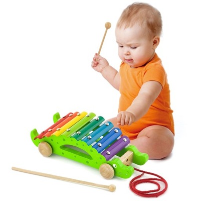 plan toy solid wood drum