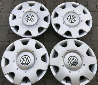 4 PIEZAS LLANTAS VW GOLF CADDY TOURAN JETTA + TAPACUBOS  