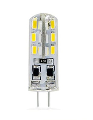 ŻARÓWKA G4 1W=130lm 24 LED 12V SILIKON CIEPŁY