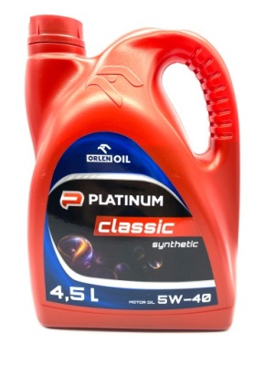 ORLEN PLATINUM CLASSIC SYNTHETIC 5W40 4,5L - 10134765458 - oficjalne ...