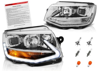 Vw transporter t6 лампи фари led drl денні фото №1