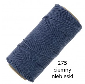 275 Sznurek do MIKROMAKRAMY 1 mm ciemny NIEBIESKI