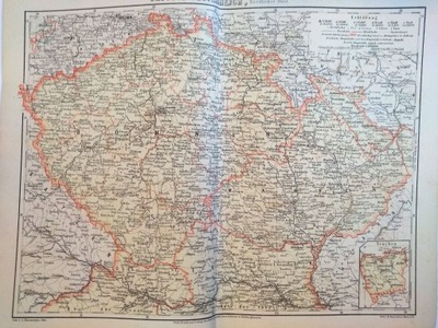 STARA MAPA DEUTSCH OSTERREICH GRAFIKA 1869