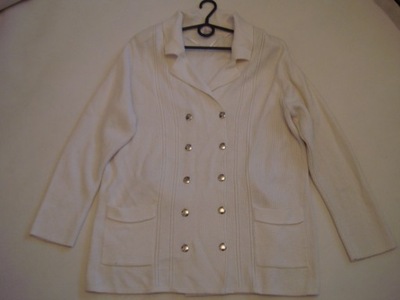 2-rzędowy biały sweter ORLON r.44/46