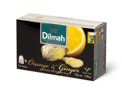 Dilmah Herbata Czarna Pomarańcz, Imbir 20 x 1.5g
