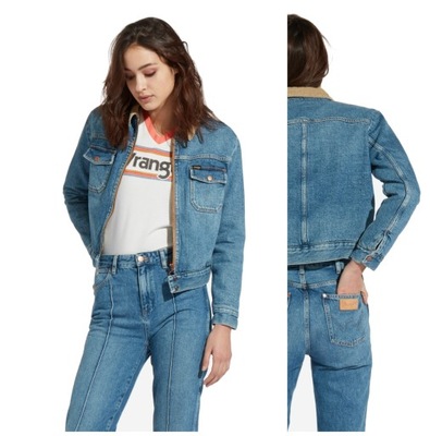 WRANGLER BOYFRIEND KURTKA JEANSOWA SHERPA _ S