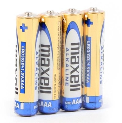 4 x Baterie Alkaliczne Maxell R3 LR3 AAA Nowe